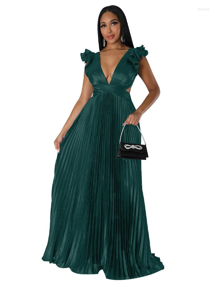 Casual Dresses Sexy Floor-length Dress Women Backless Deep V-neck Prom Evening Bandages High Waist Night Club Party Pleated, Black
Casual Dresses Sexy Floor-length Dress Women Backless Deep V-neck Prom Evening Bandages High Waist Night Club Party Pleated, Black