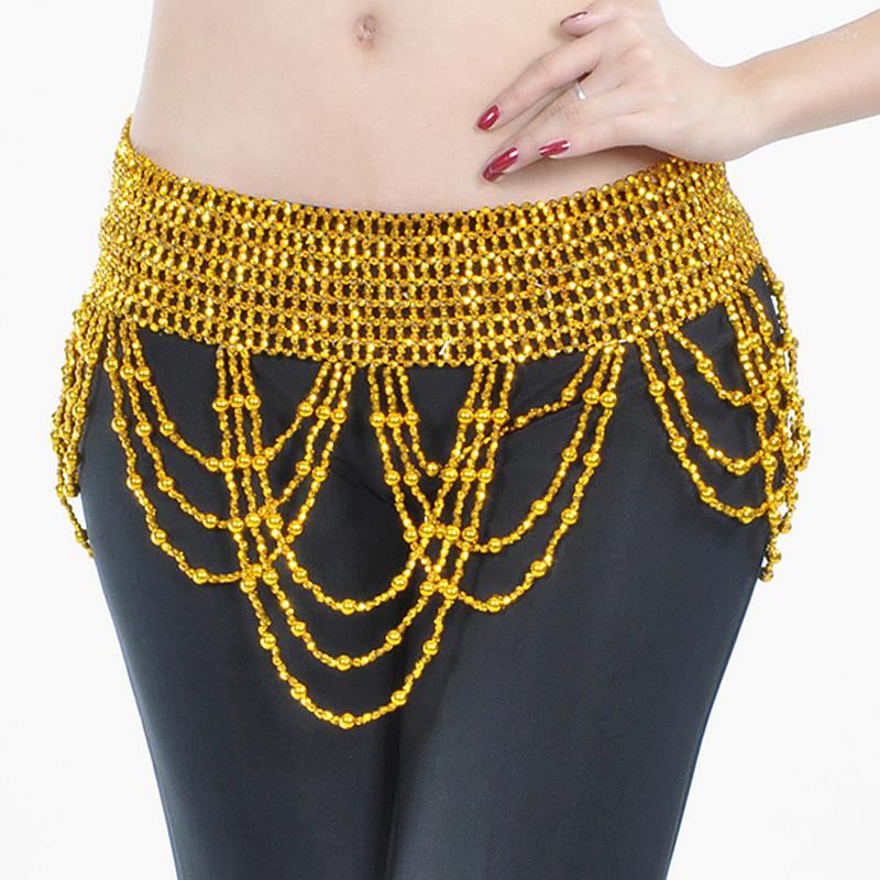 Stage Wear Women Belly Dance Costume Accessories Fringes Hip Scarf Stretchy Thread Wrap Skirt With Round Beads Belt, Gold
Stage Wear Women Belly Dance Costume Accessories Fringes Hip Scarf Stretchy Thread Wrap Skirt With Round Beads Belt, Gold