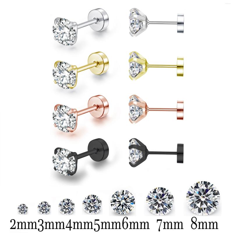 Stud Earrings 4 Color Top Stainless Steel Unisex Women Men Round Crystal Zircon Ear Studs Piercings Fashion Non-allergic Jewelry
Stud Earrings 4 Color Top Stainless Steel Unisex Women Men Round Crystal Zircon Ear Studs Piercings Fashion Non-allergic Jewelry