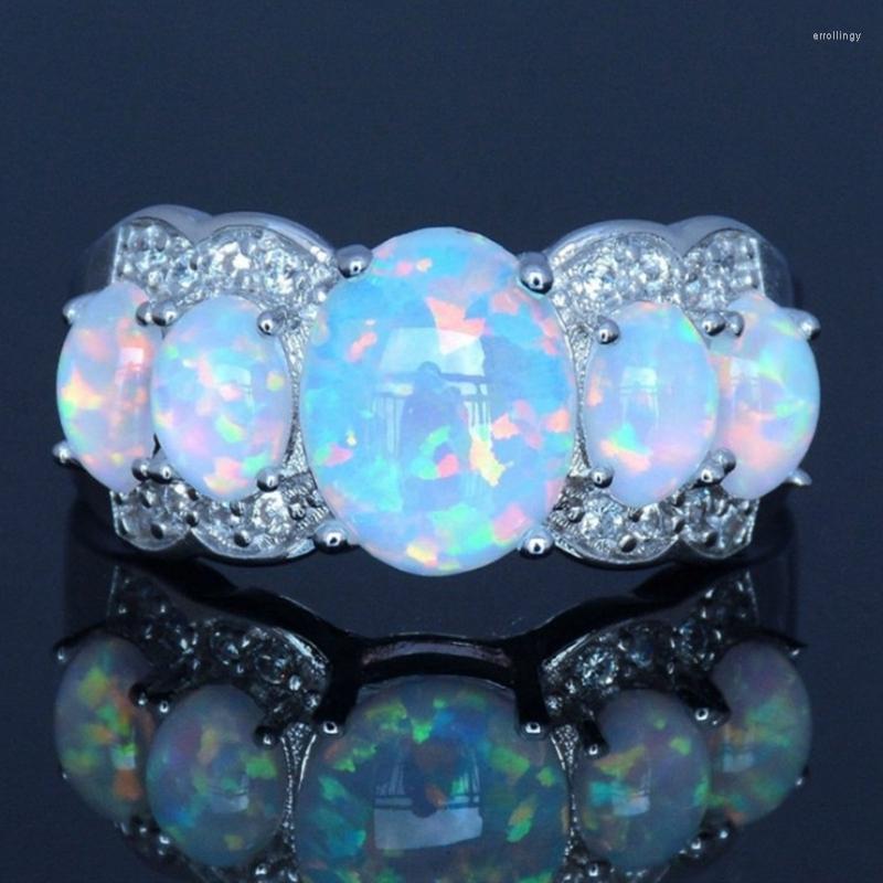 Wedding Rings Fashion Egg Shape Fire Opal Stones For Woman Silver Color Trendy Jewlery Accessory Wholesale
Wedding Rings Fashion Egg Shape Fire Opal Stones For Woman Silver Color Trendy Jewlery Accessory Wholesale
