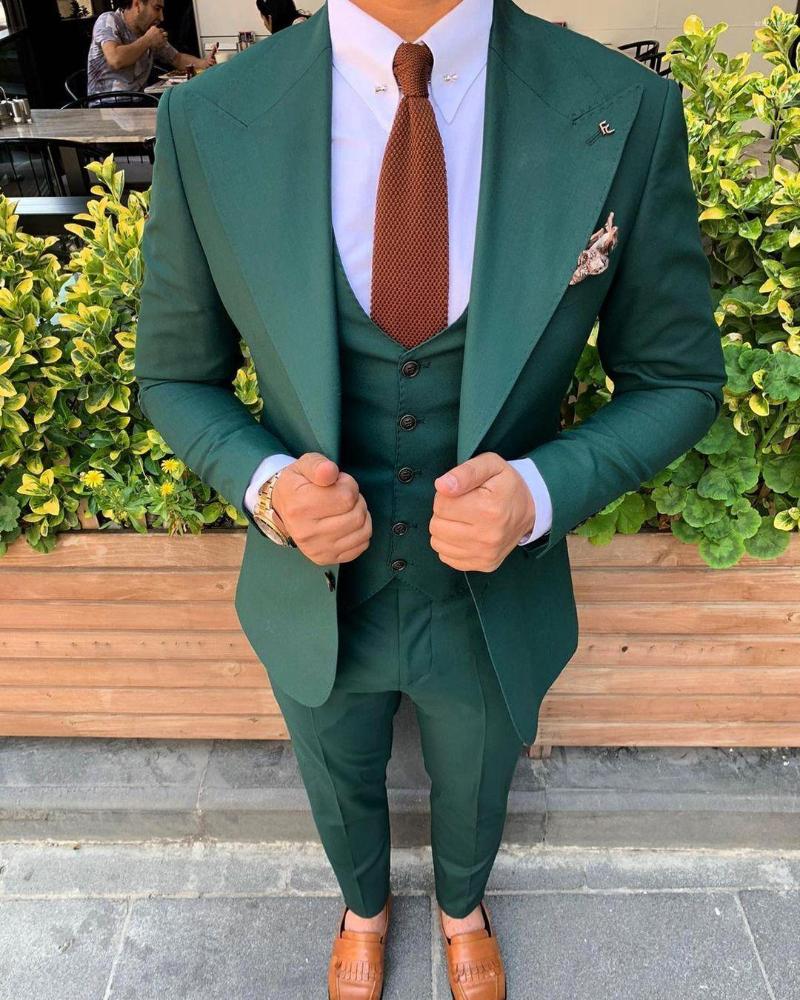 Men's Suits Green Men 3 Pieces Classic Blazers Suit Sets Mens Business Blazer Vest Pants Autumn For Wedding Party Set
Men's Suits Green Men 3 Pieces Classic Blazers Suit Sets Mens Business Blazer Vest Pants Autumn For Wedding Party Set