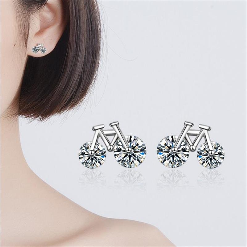 Stud Earrings Cute Bike Silver 925 Earring Lady Exquisite Cubic Zirconia Crystal For Women Fine Jewelry Girl GiftStud
Stud Earrings Cute Bike Silver 925 Earring Lady Exquisite Cubic Zirconia Crystal For Women Fine Jewelry Girl GiftStud