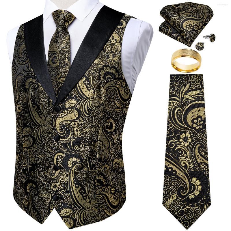 Men' Vests Black Gold Paisly Vest Suit Set 5 PCS Tuxedo Waistcoat Tie Pocket Square Cufflinks Ring For Wedding Men' Blazer Clothing, Md215-7611-jz02
Men' Vests Black Gold Paisly Vest Suit Set 5 PCS Tuxedo Waistcoat Tie Pocket Square Cufflinks Ring For Wedding Men' Blazer Clothing, Md215-7611-jz02