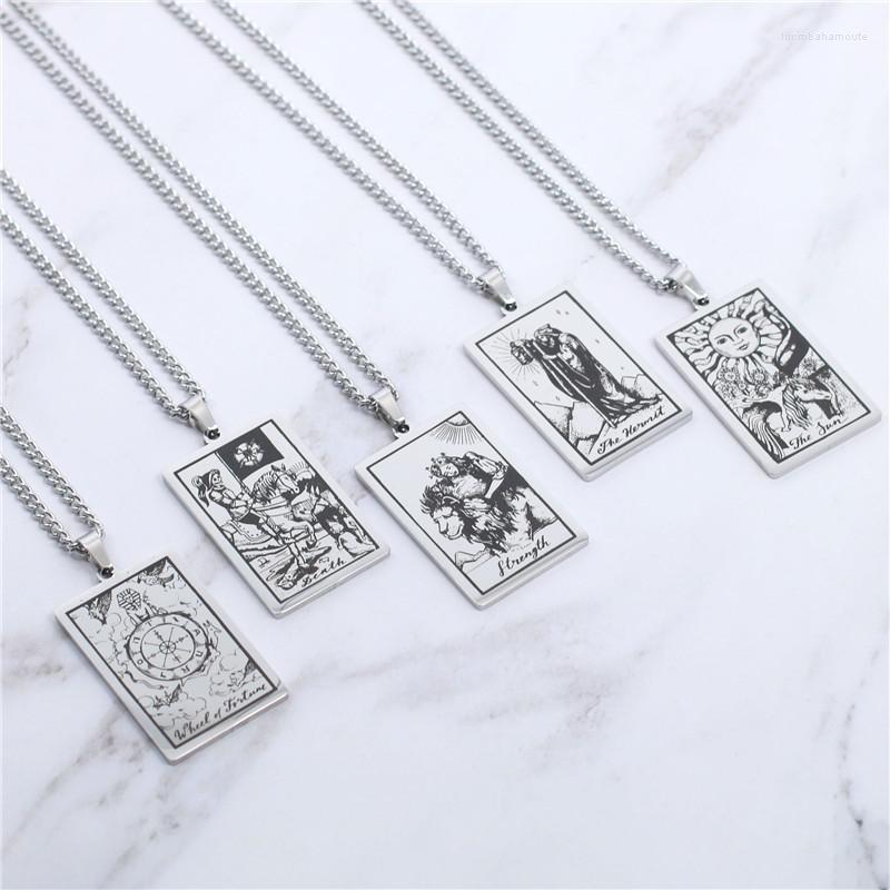 Pendant Necklaces Tarot Cards Necklace For Women Stainless Steel Choker Clip Chain Amulet Major Arcana Jewelry
Pendant Necklaces Tarot Cards Necklace For Women Stainless Steel Choker Clip Chain Amulet Major Arcana Jewelry