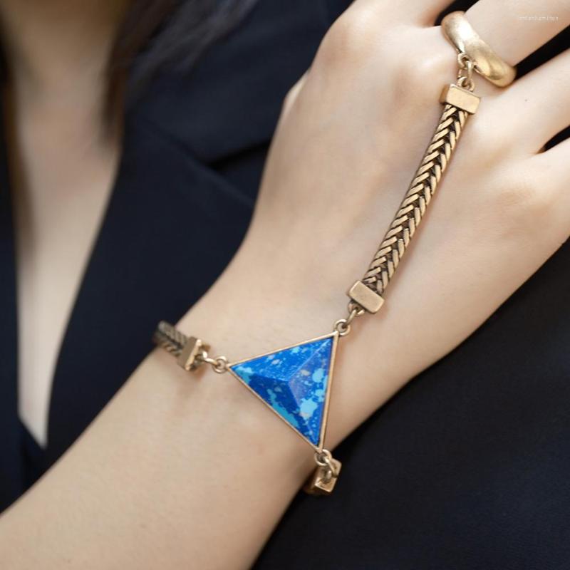 Charm Bracelets JBJD Fashion Personality Stone Bracelet Triangle Shape One Piece Ring Ethnic Style Finger Trend Gift
Charm Bracelets JBJD Fashion Personality Stone Bracelet Triangle Shape One Piece Ring Ethnic Style Finger Trend Gift