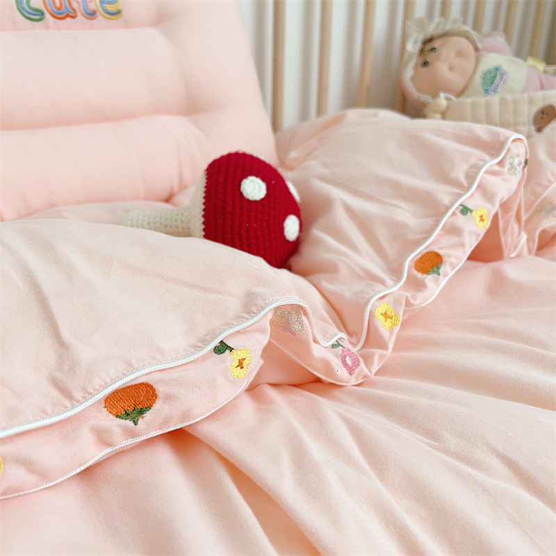 Quilts Grade A Pure Cotton Brushed Thick Pink Three-Dimensional Edge Bread Quilt Autumn And Winter Warm Soybean Quilt Children's Single 230317