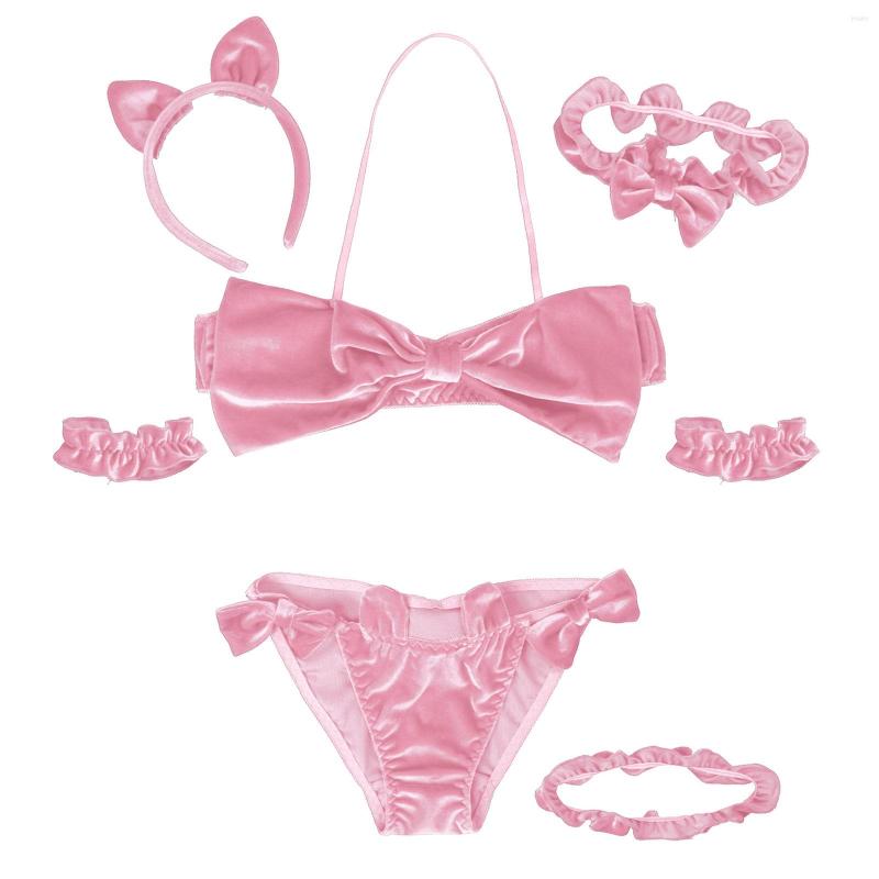 Bras Sets Cute Girls Womens Pink Lingerie Set Sexy Exotic Role Play Costume Kawaii Bra Briefs Cosplay Nightwear Clubwear, Black
Bras Sets Cute Girls Womens Pink Lingerie Set Sexy Exotic Role Play Costume Kawaii Bra Briefs Cosplay Nightwear Clubwear, Black