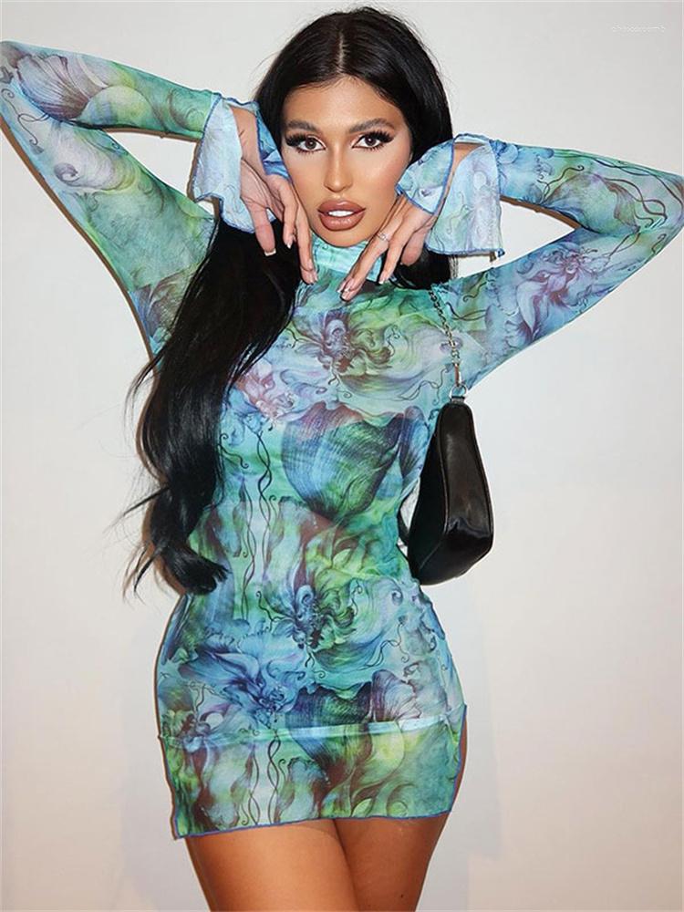 Casual Dresses Tossy Art Printed Print Mesh Dress For Women Sexy See-Through Bodycon Mini Floral Sheer Split Turtleneck Party, Green
Casual Dresses Tossy Art Printed Print Mesh Dress For Women Sexy See-Through Bodycon Mini Floral Sheer Split Turtleneck Party, Green