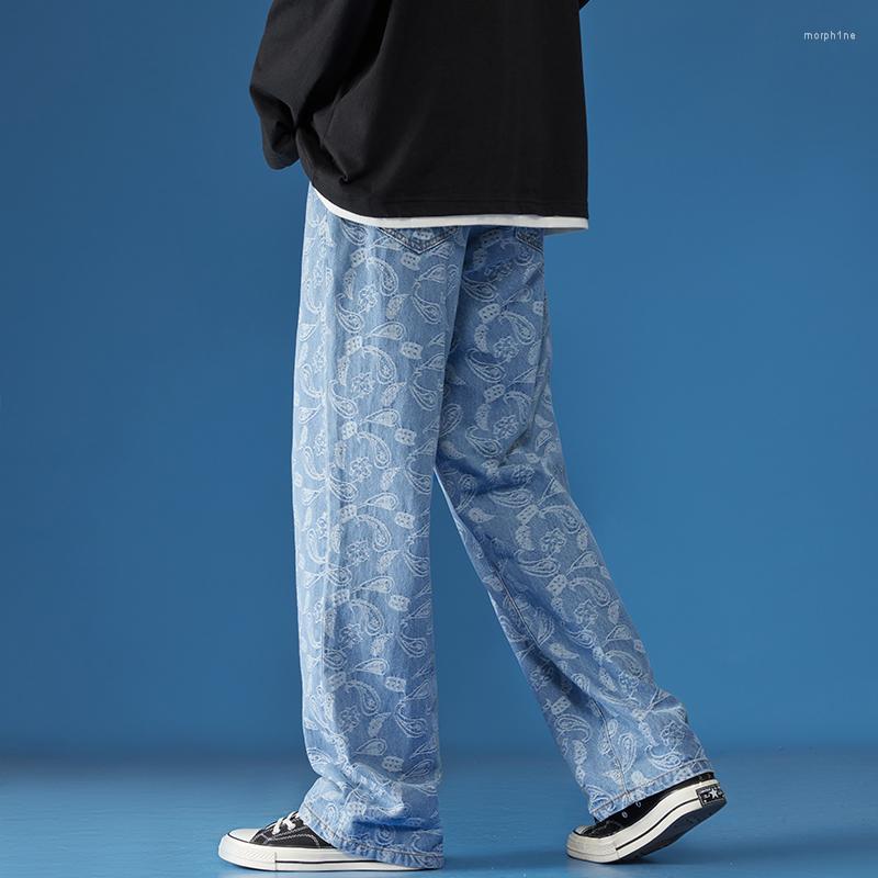Men' Jeans Black/Blue Autumn Winter Cashew Flower Printed Jean Pants Man Hip Hop Men Women Streetwear Straight Loose Ankle-length
Men' Jeans Black/Blue Autumn Winter Cashew Flower Printed Jean Pants Man Hip Hop Men Women Streetwear Straight Loose Ankle-length