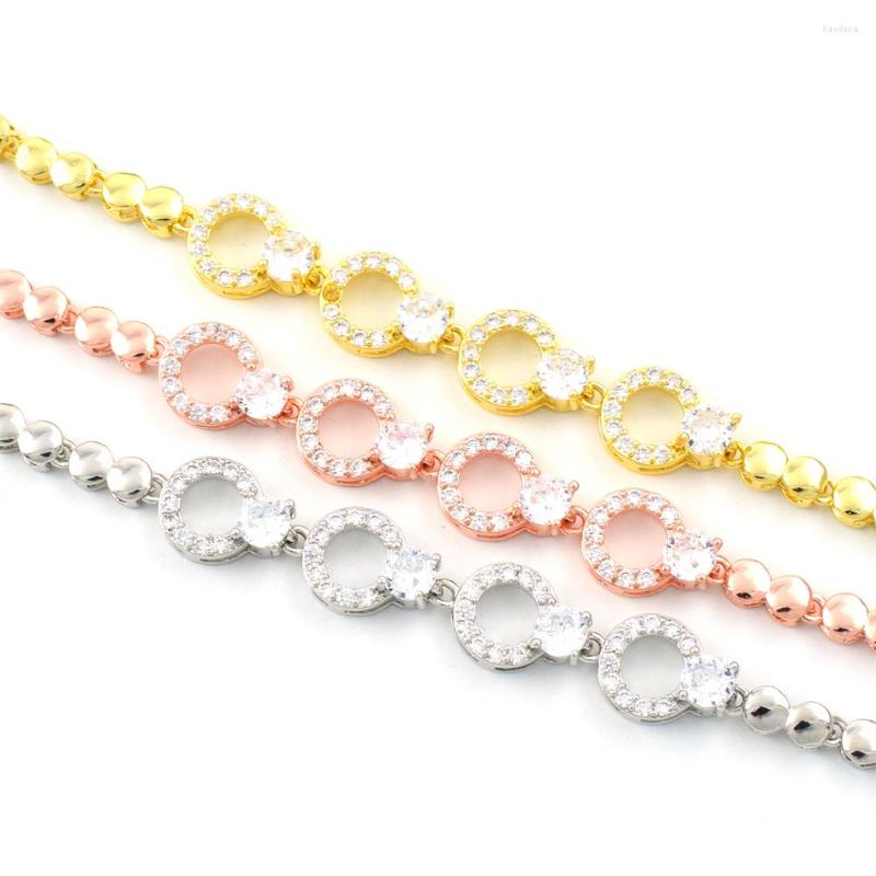 Link Bracelets Classic Round Crystal Gem Open Bracelet Set Women's Fashion Party Jewelry 2023 Cubic Zirconia Charms
Link Bracelets Classic Round Crystal Gem Open Bracelet Set Women's Fashion Party Jewelry 2023 Cubic Zirconia Charms
