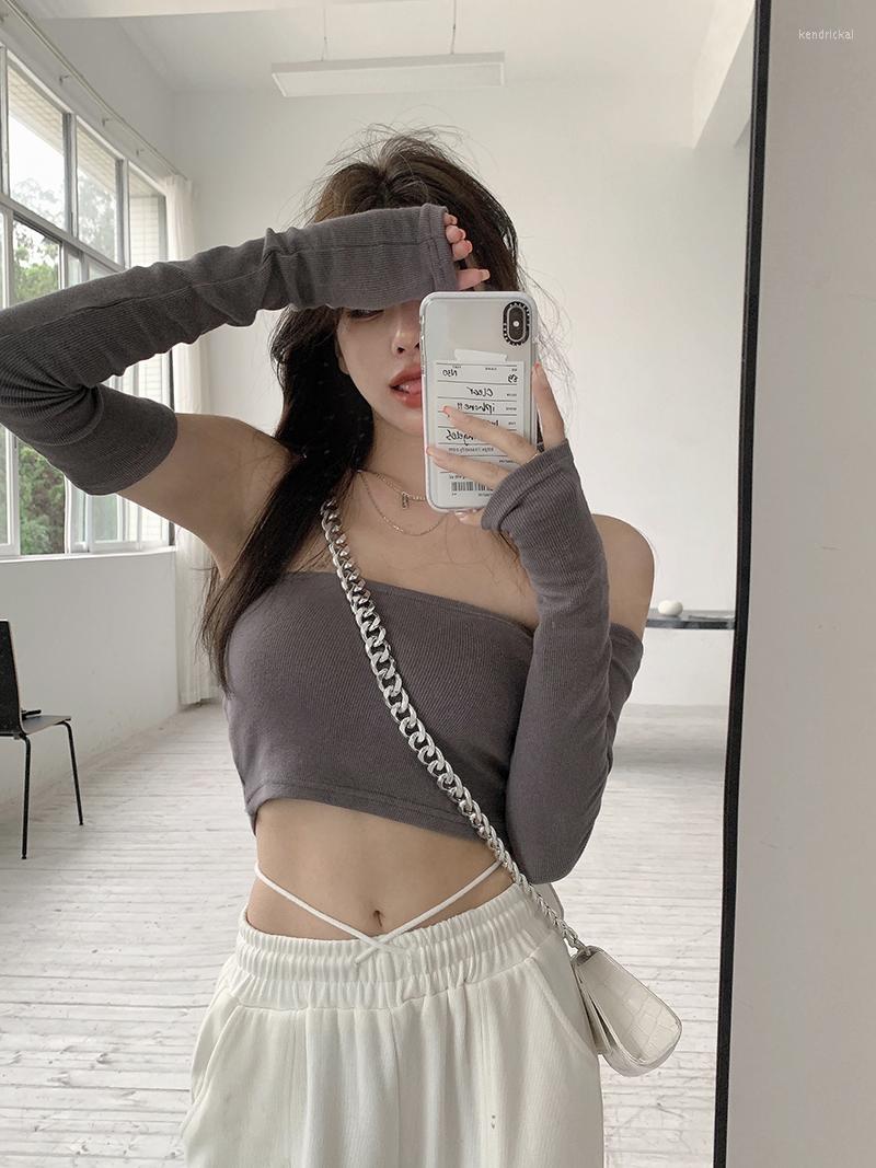 Women's T Shirts Summer Style Tight-fitting Long-sleeved One-shoulder Tube Top Sexy Knitted T-shirt Women, Black
Women's T Shirts Summer Style Tight-fitting Long-sleeved One-shoulder Tube Top Sexy Knitted T-shirt Women, Black