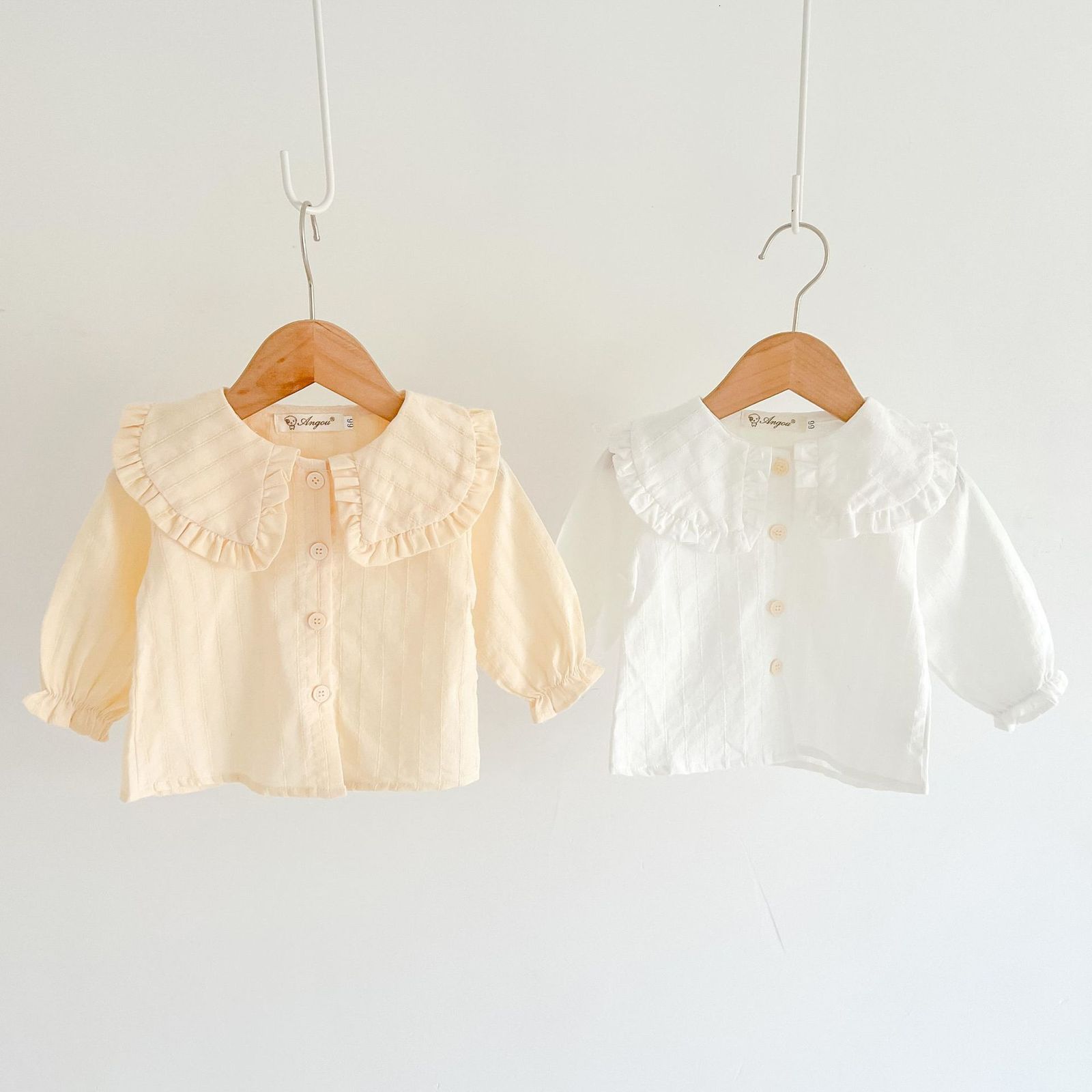 Kids Shirts Baby Girl Solid Simple Blouse Sweet Peter Pan Collar Single-breasted Puff Sleeves Tops Toddler Girls Fashion Cotton Shirt 230317, Apricot
Kids Shirts Baby Girl Solid Simple Blouse Sweet Peter Pan Collar Single-breasted Puff Sleeves Tops Toddler Girls Fashion Cotton Shirt 230317, Apricot