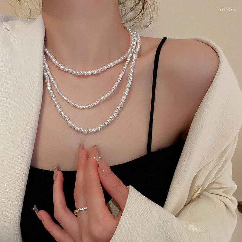 Choker French Retro Three-layer Pearl Necklace For Women Girls 2023 Trendy Design Simple Fashion Chain Ins Temperament Collars
Choker French Retro Three-layer Pearl Necklace For Women Girls 2023 Trendy Design Simple Fashion Chain Ins Temperament Collars