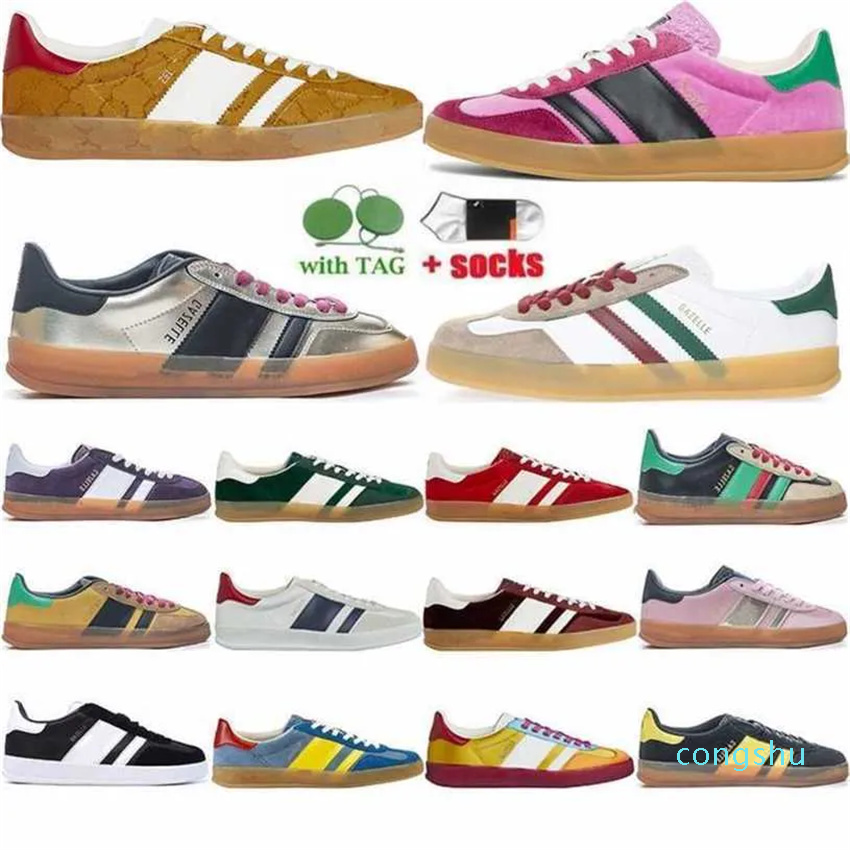2023 Designer Shoes For Men Women Gazelle Pink Yellow Light Suede White Striped Flats Plate-forme Leather Shoe Fashion Sneakers Woman Train
2023 Designer Shoes For Men Women Gazelle Pink Yellow Light Suede White Striped Flats Plate-forme Leather Shoe Fashion Sneakers Woman Train