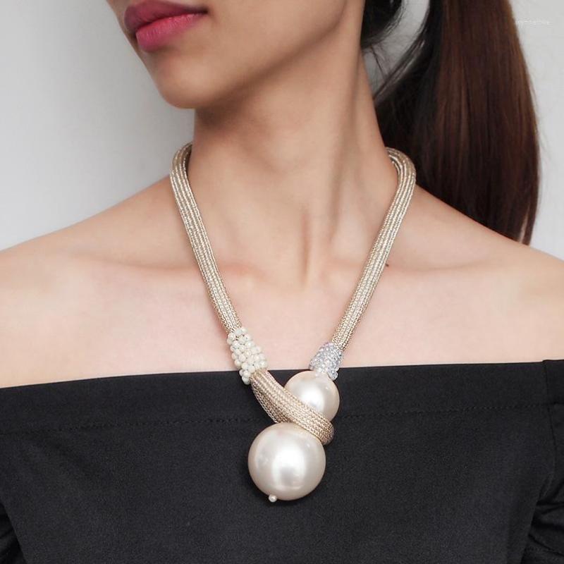 Pendant Necklaces Big Imitation Pearl For Women Trend Crystal Rope Chain Statement Chokers Jewelry
Pendant Necklaces Big Imitation Pearl For Women Trend Crystal Rope Chain Statement Chokers Jewelry