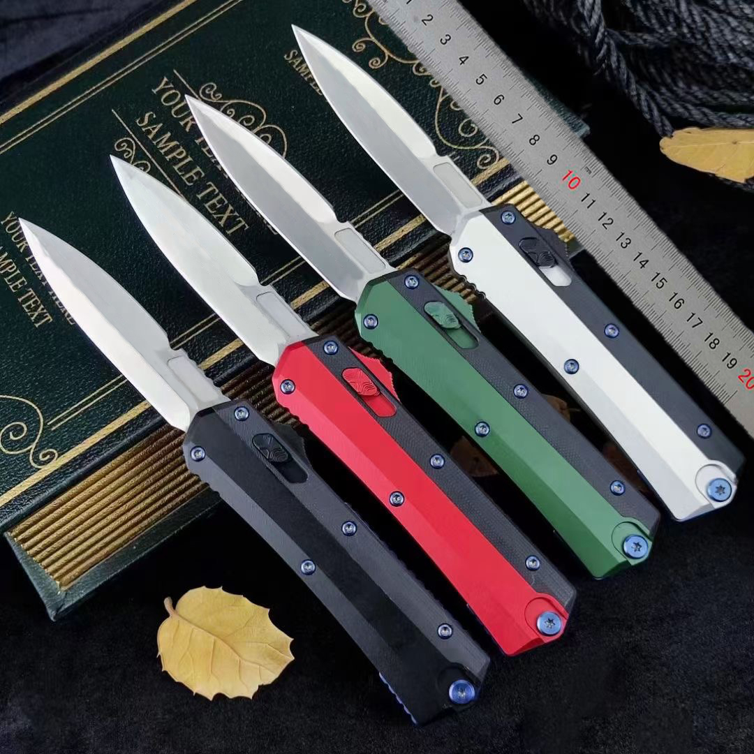2023 Newest Micro tech zombie OTF Automatic Knife straight out Blade Aluminum alloy inlaid G10 handle camping outdoor tool EDC Pocket knives UT85 UT88 BM3320 4600
2023 Newest Micro tech zombie OTF Automatic Knife straight out Blade Aluminum alloy inlaid G10 handle camping outdoor tool EDC Pocket knives UT85 UT88 BM3320 4600