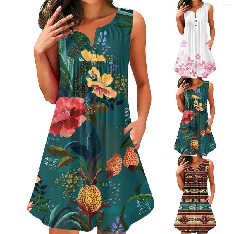 Casual Dresses Loose Summer Dress For Women Womens Fashion Sleeveless Round Neck Button Short Print Pocket Sundresses, Bronze
Casual Dresses Loose Summer Dress For Women Womens Fashion Sleeveless Round Neck Button Short Print Pocket Sundresses, Bronze