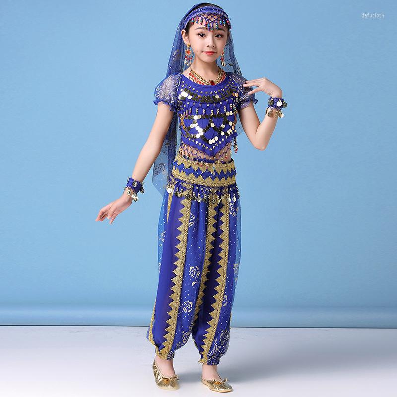 Stage Wear 2023 Festival Performance Girls Clothing Outfits Children Bollywood Dance Costume Set 5pcs (Top Belt Pants Sari Handband), Red long sleeves
Stage Wear 2023 Festival Performance Girls Clothing Outfits Children Bollywood Dance Costume Set 5pcs (Top Belt Pants Sari Handband), Red long sleeves