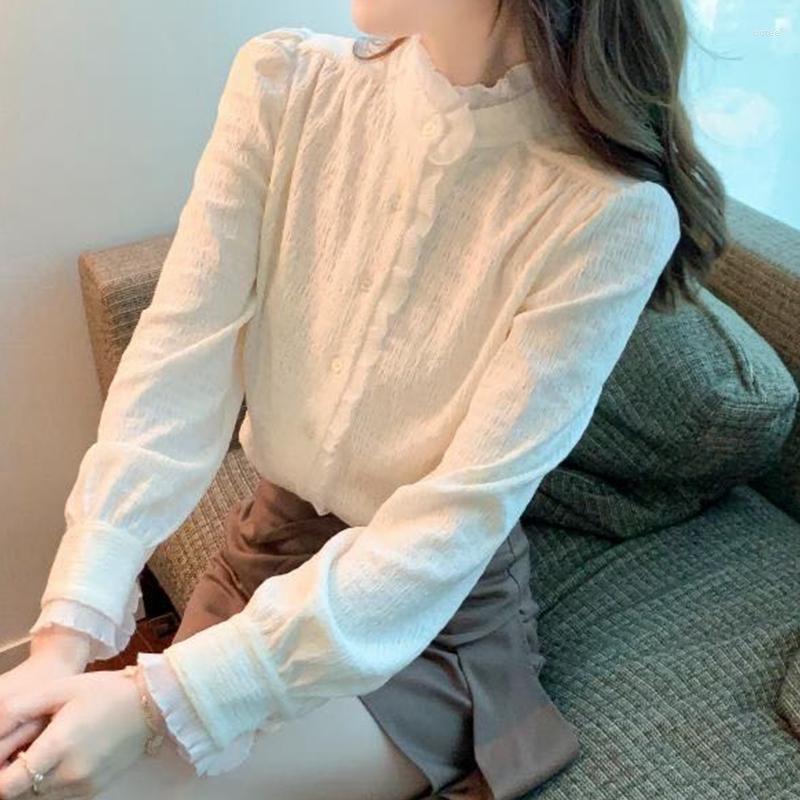 Women's Blouses Spring Fashion Stand Collar French Women Shirt Casual Buttons Chiffon Blouse Long Sleeve Female Clothing Blusas S9220, Beige
Women's Blouses Spring Fashion Stand Collar French Women Shirt Casual Buttons Chiffon Blouse Long Sleeve Female Clothing Blusas S9220, Beige