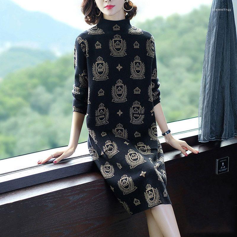 Casual Dresses Long Sleeve Sweater Dress Autumn Winter Women's Knitted Retro Harajuku Mid Length Skirt Korean Fashion, Black
Casual Dresses Long Sleeve Sweater Dress Autumn Winter Women's Knitted Retro Harajuku Mid Length Skirt Korean Fashion, Black