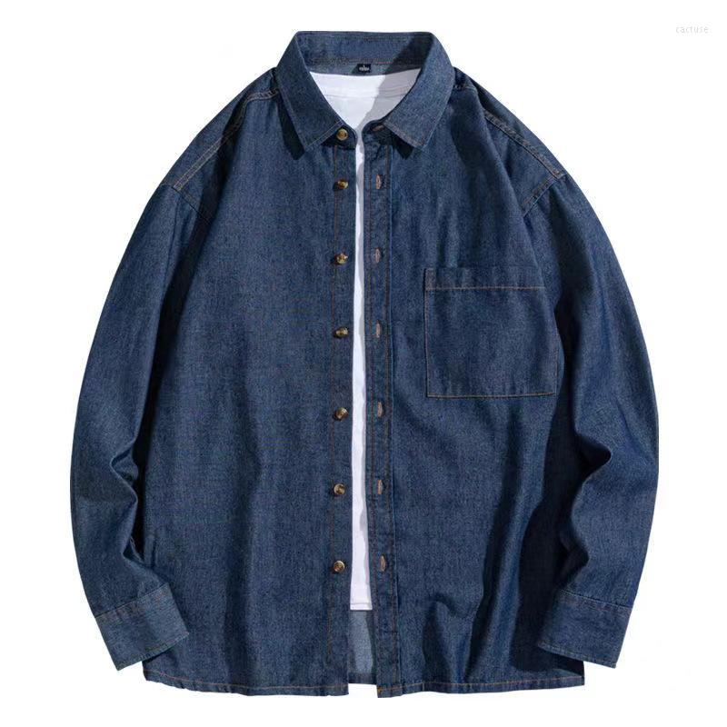Men's Casual Shirts 2023 Spring Men's Denim Shirt Japanese Simple Loose Cotton Jean Jacket Autumn Male Korean Slim Long Sleeve, Dark blue-920
Men's Casual Shirts 2023 Spring Men's Denim Shirt Japanese Simple Loose Cotton Jean Jacket Autumn Male Korean Slim Long Sleeve, Dark blue-920