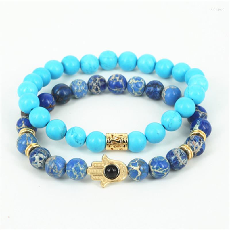 Strand 2pcs High Quality Natural Round Stone Beads Men Bracelet Beaded Hamsa Hand Women
Strand 2pcs High Quality Natural Round Stone Beads Men Bracelet Beaded Hamsa Hand Women