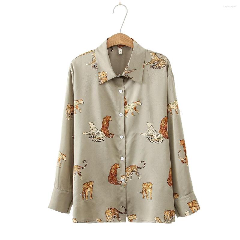 Women' Blouses Vintage Women' Fashion Cool Leopard Printing Shirts Tops 2023 Spring Summer Long Sleeve Blusas Mujer Button Up Shirt, Green
Women' Blouses Vintage Women' Fashion Cool Leopard Printing Shirts Tops 2023 Spring Summer Long Sleeve Blusas Mujer Button Up Shirt, Green