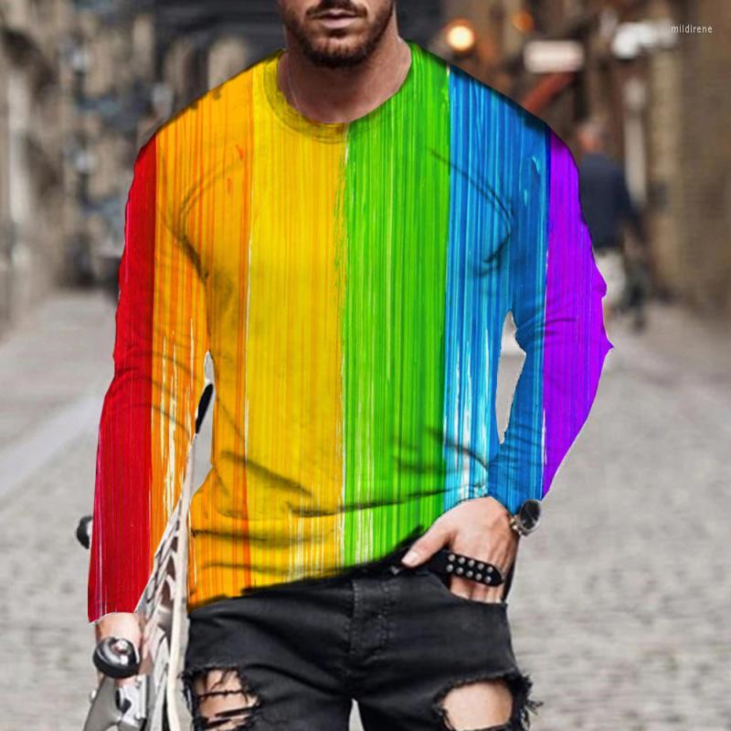 Men's T Shirts Rainbow Color Long Shirt 3D Print Sleeve Gym Colorful Graphic Tees Pattern Tops Men/Women Art Paint Tee, As shown 1
Men's T Shirts Rainbow Color Long Shirt 3D Print Sleeve Gym Colorful Graphic Tees Pattern Tops Men/Women Art Paint Tee, As shown 1