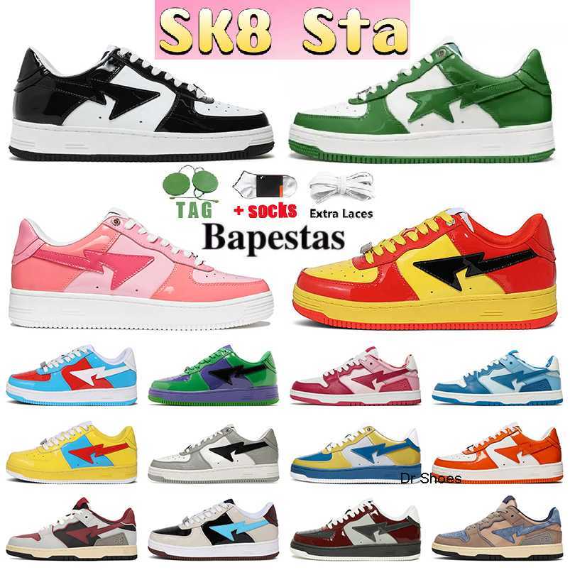 

Casual Shoes Bapestas Sk8 Men Womens A Sta Low ABC Camo Stars White Green Red Black Yellow Pink mens sports sneakers Platform shoe dfva