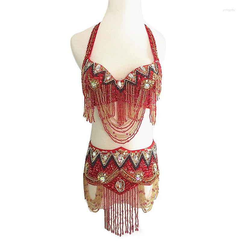 Stage Wear 2023 Oriental Women Belly Dance Clothes Eastern Style Beaded Top And Belt 2pcs Set Costumes For Bra, Purple 2pcs set
Stage Wear 2023 Oriental Women Belly Dance Clothes Eastern Style Beaded Top And Belt 2pcs Set Costumes For Bra, Purple 2pcs set