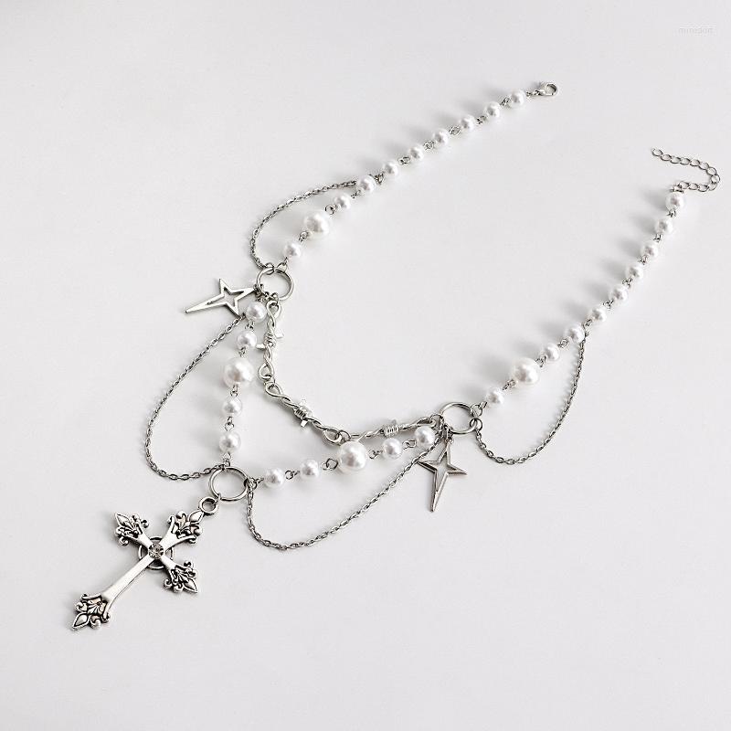 Pendant Necklaces Retro Cross Clavicle Necklace For Women Charms Multilayer Pearl Woman Party Elegant Lady Sweet Accesorios
Pendant Necklaces Retro Cross Clavicle Necklace For Women Charms Multilayer Pearl Woman Party Elegant Lady Sweet Accesorios