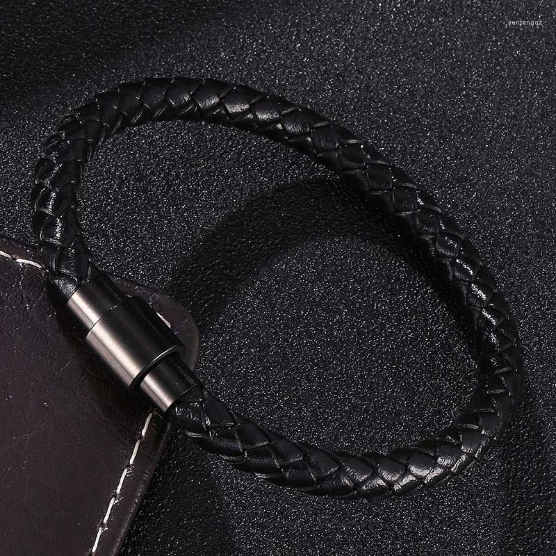 Charm Bracelets 2023 Simple Silver Color Stainless Steel Magnetic Buckle Braided Leather Male Wrist Band Unisex Jewelry Drop
Charm Bracelets 2023 Simple Silver Color Stainless Steel Magnetic Buckle Braided Leather Male Wrist Band Unisex Jewelry Drop