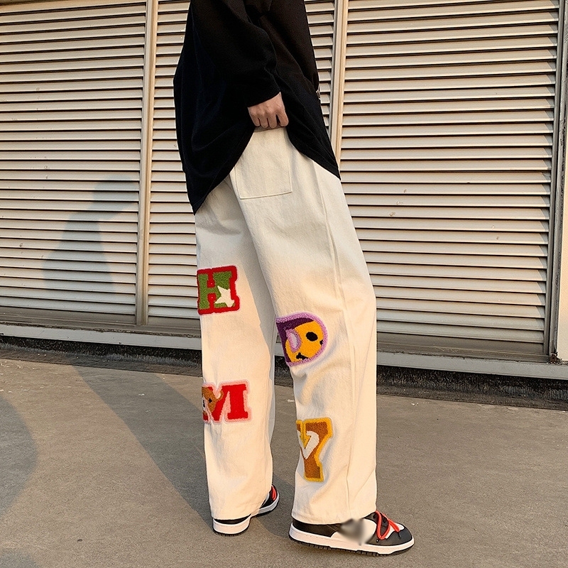 Men's Pants Preppy Style Letter Embroidery Straight Men Baggy Tracksuit Y2K Clothes Sweatpants Male Drawstring Casual Long Trousers 230317, Black
Men's Pants Preppy Style Letter Embroidery Straight Men Baggy Tracksuit Y2K Clothes Sweatpants Male Drawstring Casual Long Trousers 230317, Black