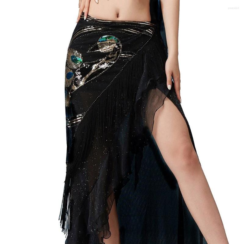 Stage Wear Women Belly Dance Clothes Black Mesh Base Long Fringes Sequins Belt Tribal Hip Scarf Peafowl Design Wrap Skirt, Blue
Stage Wear Women Belly Dance Clothes Black Mesh Base Long Fringes Sequins Belt Tribal Hip Scarf Peafowl Design Wrap Skirt, Blue