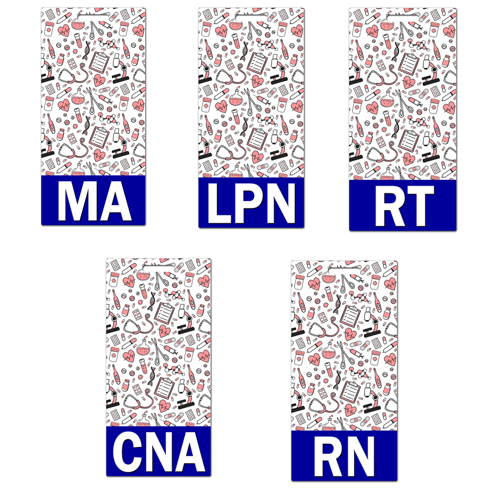 20 Pcs / Lot Fashion Accessories Custom Medical Design Vertical Name Tag PVC Material Name Badges RN CNA LPN MA RT Badge Buddy For Nurse Gift 
20 Pcs / Lot Fashion Accessories Custom Medical Design Vertical Name Tag PVC Material Name Badges RN CNA LPN MA RT Badge Buddy For Nurse Gift