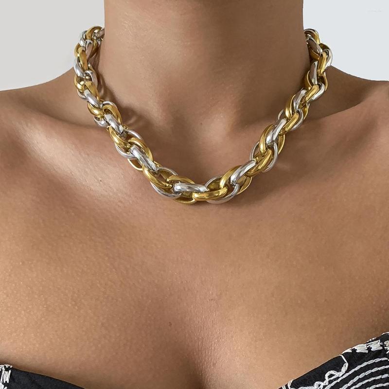 Choker Punk Exaggerated Thick Chain Short Necklaces For Women Fashion Chunky Chains Jewelry Female Collier 2023
Choker Punk Exaggerated Thick Chain Short Necklaces For Women Fashion Chunky Chains Jewelry Female Collier 2023