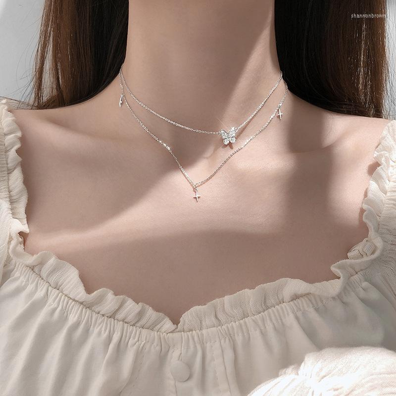 Pendant Necklaces LUTAKU Shiny Cubic Zircon Butterfly Choker Necklace For Women Korean Fashion Multi Layer Short Collares Jewelry Kolye
Pendant Necklaces LUTAKU Shiny Cubic Zircon Butterfly Choker Necklace For Women Korean Fashion Multi Layer Short Collares Jewelry Kolye