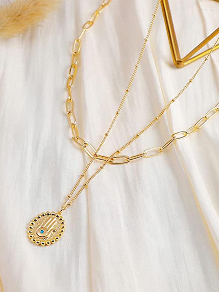 Chains Luxury Necklace For Women Devil's Eye Palm Shiny Double Clavicle Chain Pendant Anniversary Gift Jewelry Collares
Chains Luxury Necklace For Women Devil's Eye Palm Shiny Double Clavicle Chain Pendant Anniversary Gift Jewelry Collares