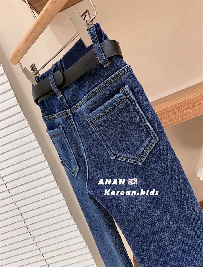 Jeans Spring Autumn Girls Kids Denim Pants Baby Children Jeans Long Pant Trousers Children Clothes 2-12T 230317