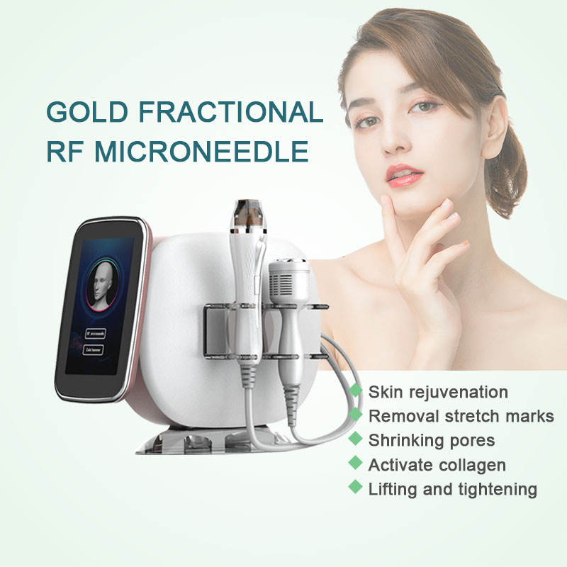 Mesotherapy Device Gold Fractional RF Microneedling Machine 2023 New Acne Scar Wrinkle Removal Stretch Marks