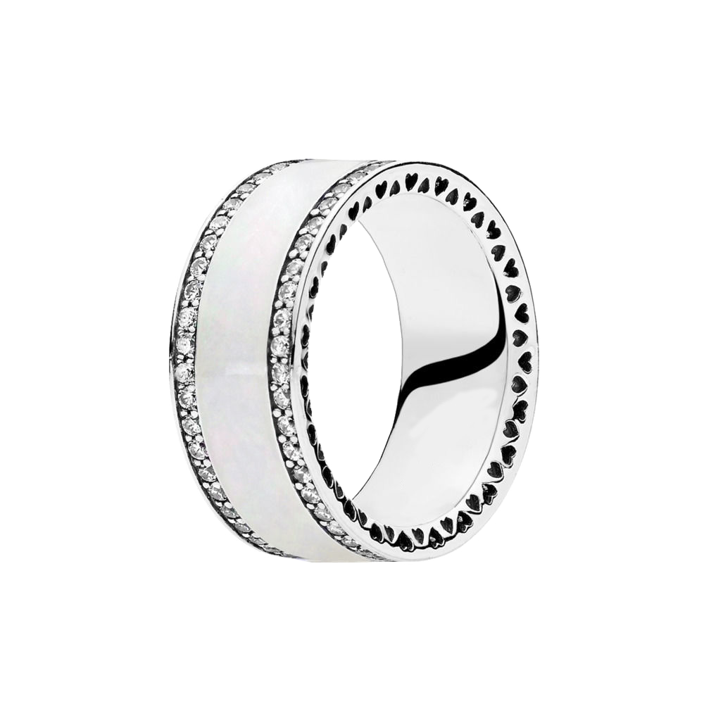 2024 New 925 Sterling Silver Rose Gold, Glittering CZ Polishing Wiring Wide Ring, Ms. Jewelry Fashion Accessories Can Be Used As Gifts