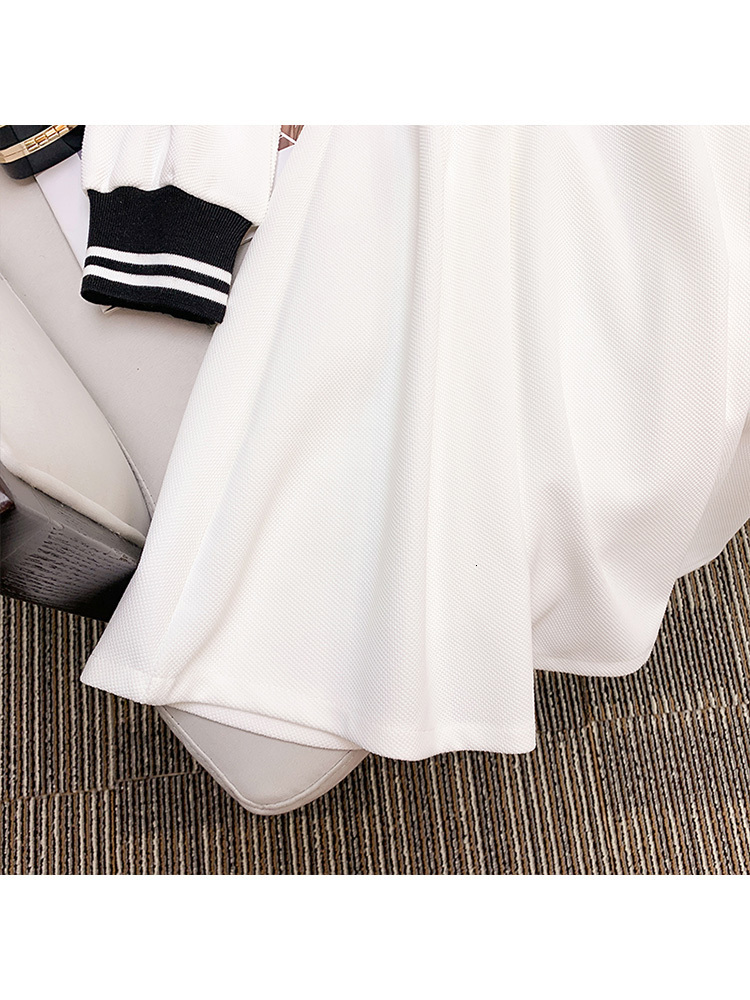 Casual Dresses Vintage Sweet Polo Collar Dress Women Preppy Style Korean Fashin White Long Sleeve Mini Tennis Golf Dresses Female Spring 2023 230317