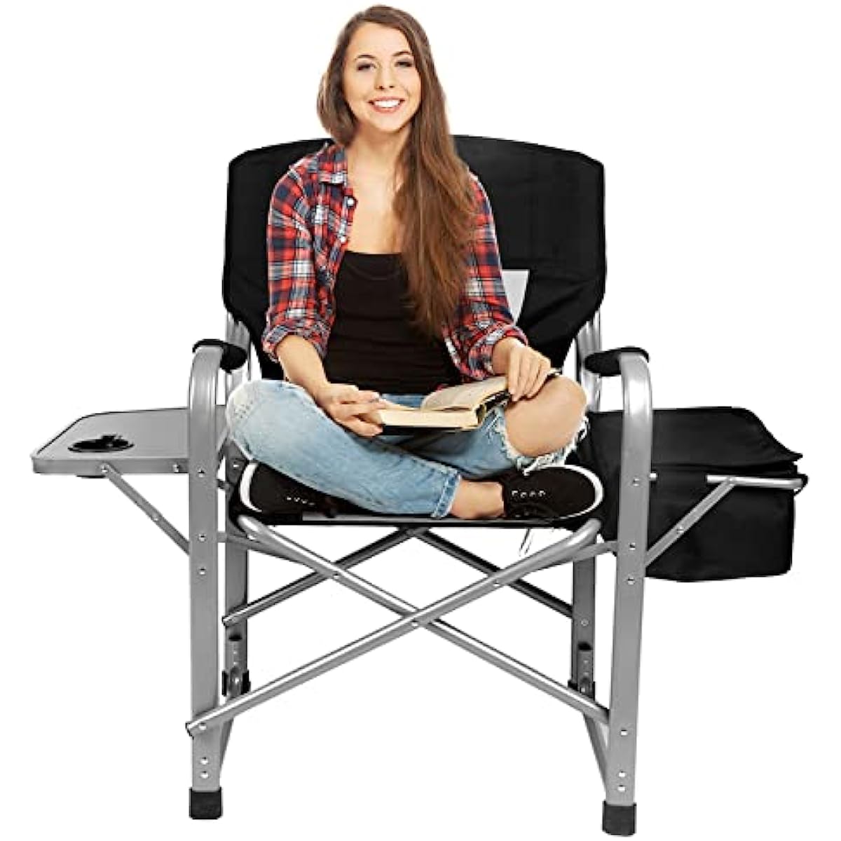 Heavy Duty Camping Director Chair Outdoor Folding Chairs for Adults Oversized Camp Chair with Side Table Cooler Bag Padded Arms
Heavy Duty Camping Director Chair Outdoor Folding Chairs for Adults Oversized Camp Chair with Side Table Cooler Bag Padded Arms