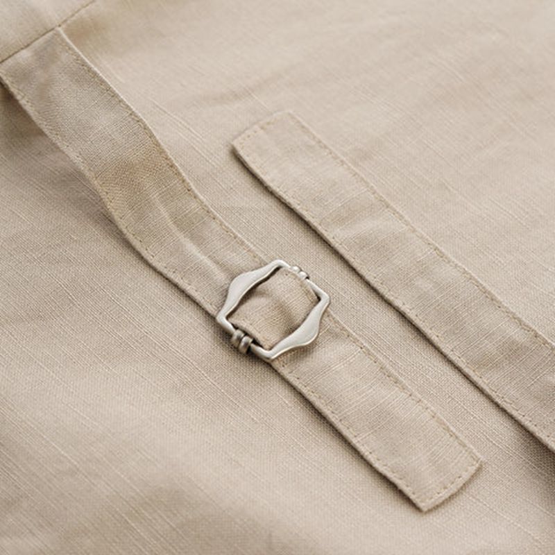 Womens Two Piece Pants Retro Linen WomenS Suits Women Blue Sleeveless Button Up Vest Tops Wide Leg Sets 2 Pieces Outfits Ensemble Femme 230317