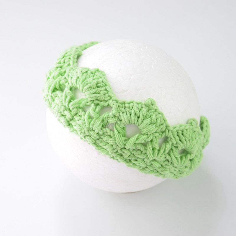 Baby Girls Super Elastic Birthday Crown Headband Toddler Soft Crochet Knitted Tiara HeadWrap Children Hair Accessories