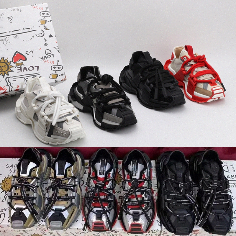 Designer Dolce Explosions Sneaker 5862 Casual Shoes Popular Couple Models Autumn And Winter New Leather Thick Bottom Color Matching OldY7mK#
