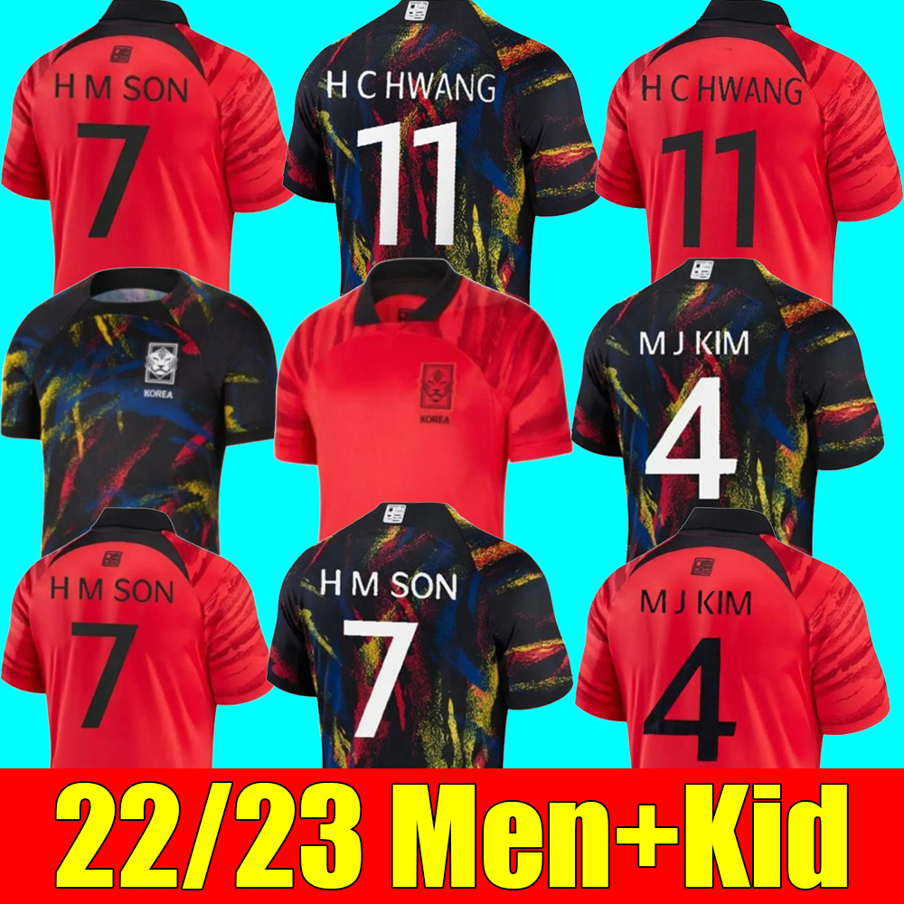 2022 South Korea soccer jerseys home RED away SON HWANG KIM JEONG SUNG LEE KWON 2023 MAILLOTS FOOTBALL SHIRTS 22 23 national team Men adult kids set kits top thailand, Home+world cup patch
2022 South Korea soccer jerseys home RED away SON HWANG KIM JEONG SUNG LEE KWON 2023 MAILLOTS FOOTBALL SHIRTS 22 23 national team Men adult kids set kits top thailand, Home+world cup patch