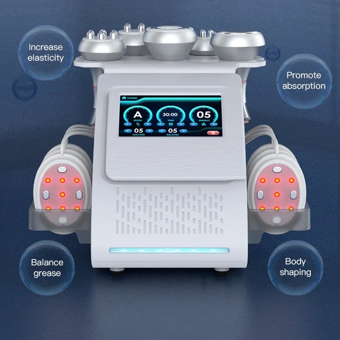 Professional RF Cavitation 80K Vacuum Slimming Machine Radio Frequency Lipo Laser Fat Burner improving the facial and body skin Equipment