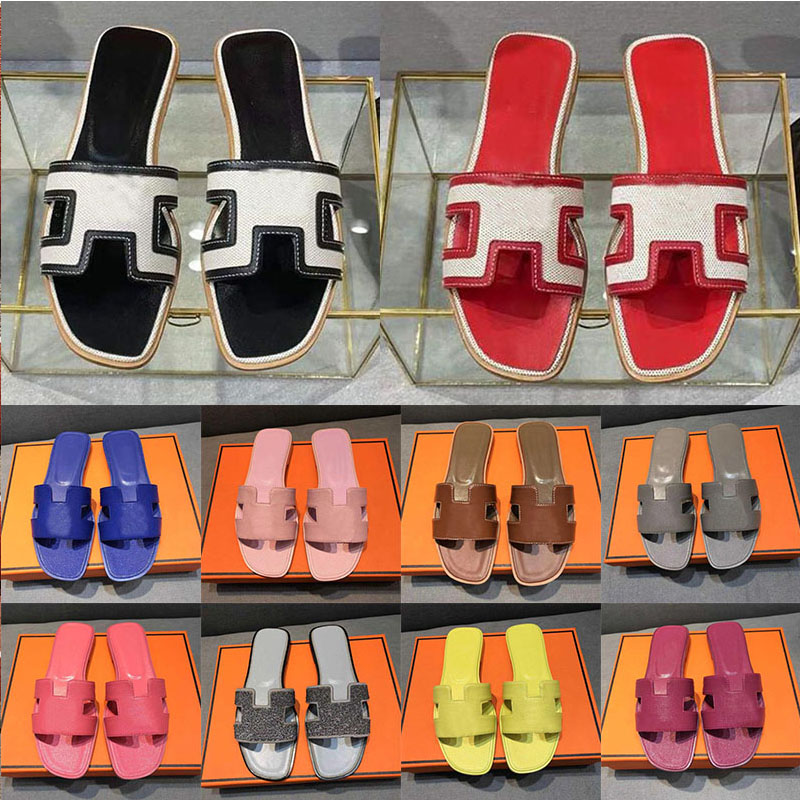 Luxury designer leather ladies oran sandals summer flat shoes fashion black pink red beach women slippers letter drag 35-42
Luxury designer leather ladies oran sandals summer flat shoes fashion black pink red beach women slippers letter drag 35-42