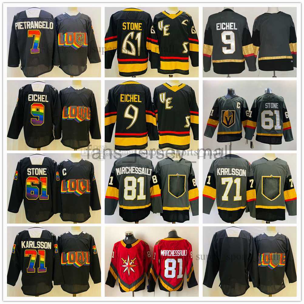 Vegas Golden''Knights''New Retro Ice Hockey Jerseys 61 Mark Stone 71 William Karlsson 7 Alex Pietrangelo 9 Jack Eichel 81 Jonathan Marchessault Stitched Jersey, Same as picture (with team name)
Vegas Golden''Knights''New Retro Ice Hockey Jerseys 61 Mark Stone 71 William Karlsson 7 Alex Pietrangelo 9 Jack Eichel 81 Jonathan Marchessault Stitched Jersey, Same as picture (with team name)